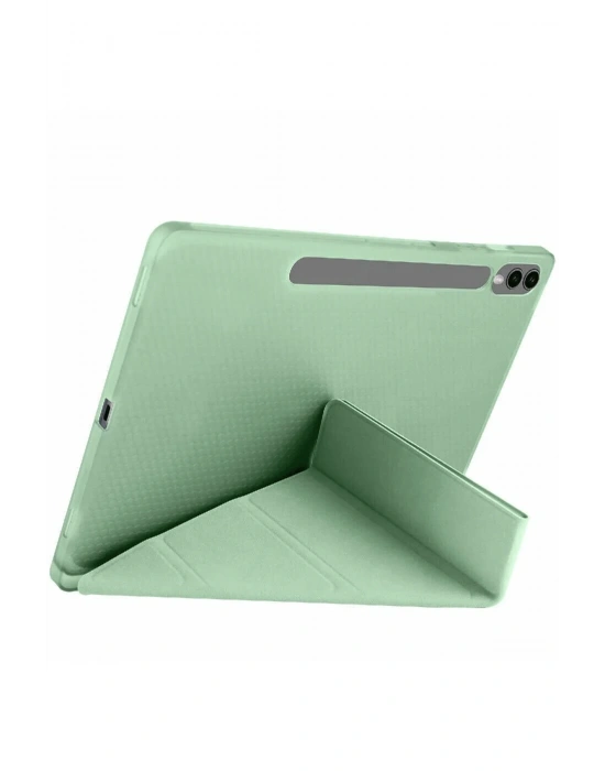 Newface Samsung Galaxy X610 Tab S9 FE Plus 12.4 Kılıf Kalemlikli Mars Tablet Kılıfı - Açık Yeşil