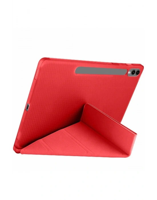 Newface Samsung Galaxy X610 Tab S9 FE Plus 12.4 Kılıf Kalemlikli Mars Tablet Kılıfı - Kırmızı