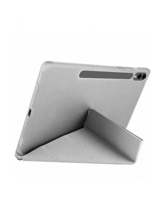 Newface Samsung Galaxy X610 Tab S9 FE Plus 12.4 Kılıf Kalemlikli Mars Tablet Kılıfı - Koyu Gri