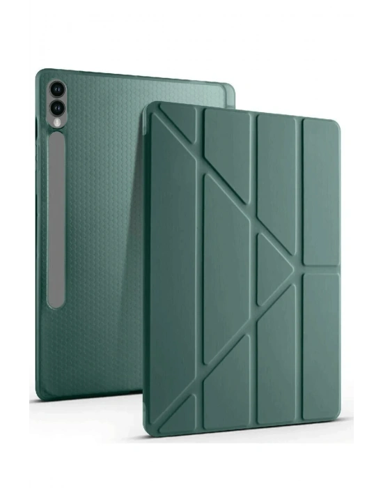 Newface Samsung Galaxy X610 Tab S9 FE Plus 12.4 Kılıf Kalemlikli Mars Tablet Kılıfı - Koyu Yeşil