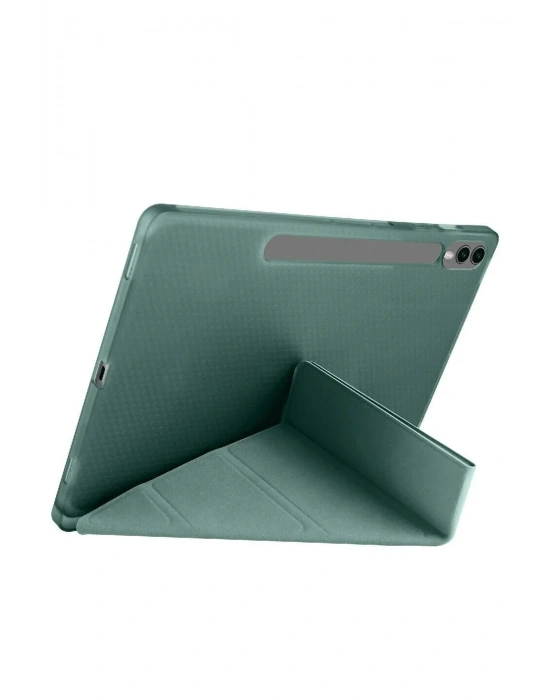 Newface Samsung Galaxy X610 Tab S9 FE Plus 12.4 Kılıf Kalemlikli Mars Tablet Kılıfı - Koyu Yeşil