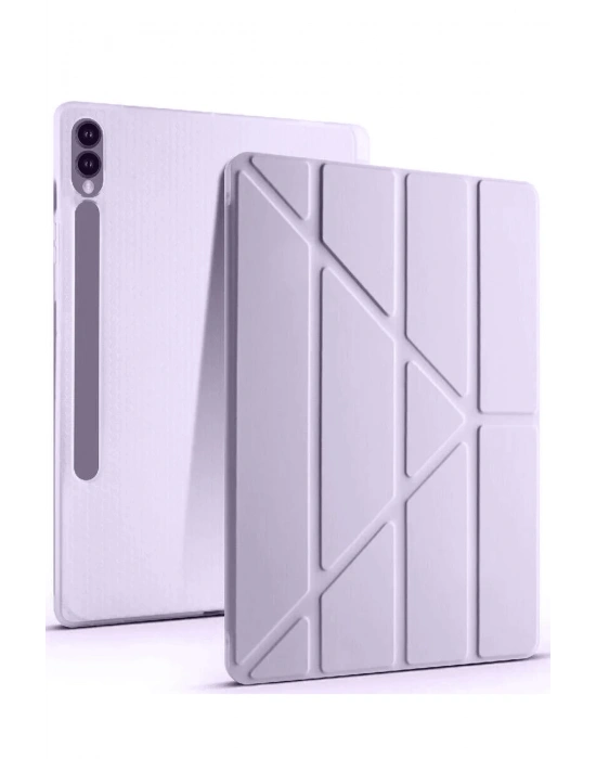 Newface Samsung Galaxy X610 Tab S9 FE Plus 12.4 Kılıf Kalemlikli Mars Tablet Kılıfı - Lila