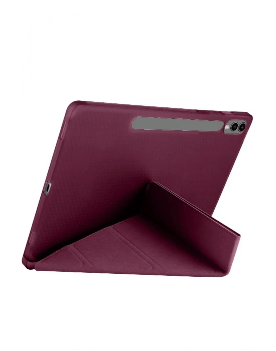 Newface Samsung Galaxy X610 Tab S9 FE Plus 12.4 Kılıf Kalemlikli Mars Tablet Kılıfı - Mürdüm