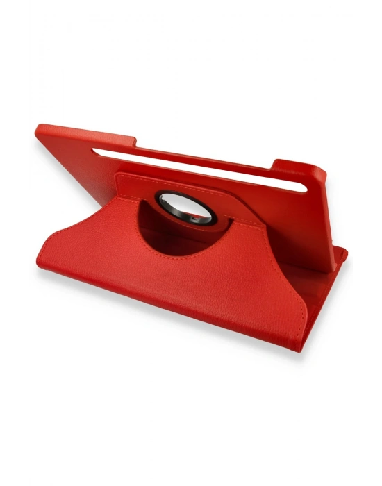 Newface Samsung Galaxy X800 Tab S8 Plus 12.4 Kılıf 360 Tablet Deri Kılıf - Kırmızı