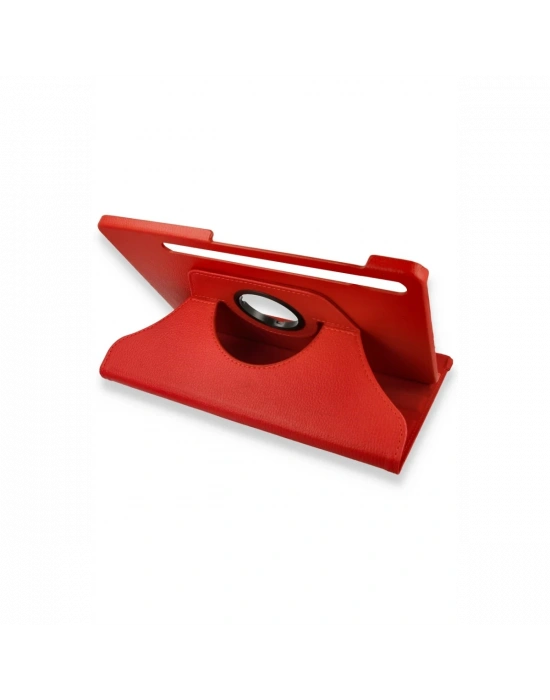 Newface Samsung Galaxy X800 Tab S8 Plus 12.4 Kılıf 360 Tablet Deri Kılıf - Kırmızı