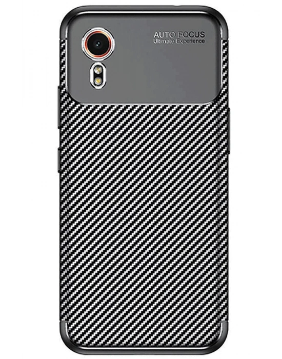 Newface Samsung Galaxy XCover 7 Kılıf Auto Focus Karbon Kapak - Siyah