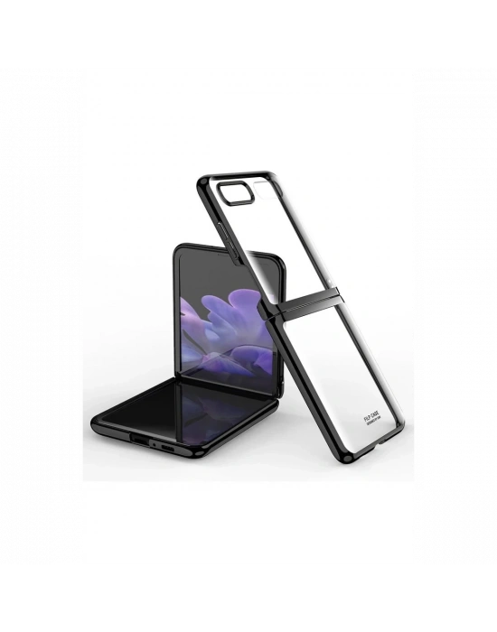 Newface Samsung Galaxy Z Flip 4 Kılıf Fold Element Kapak - Siyah