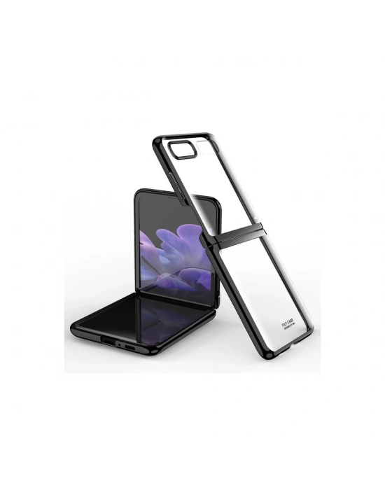 Newface Samsung Galaxy Z Flip 4 Kılıf Fold Element Kapak - Siyah