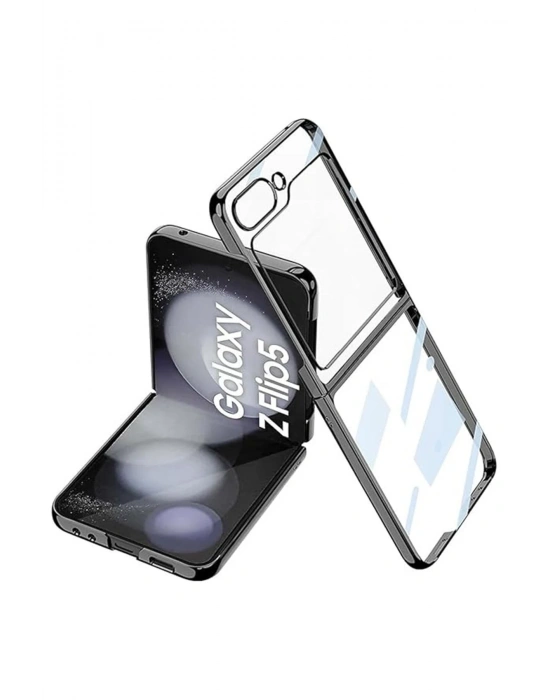 Newface Samsung Galaxy Z Flip 5 Kılıf Fold Element Kapak - Siyah