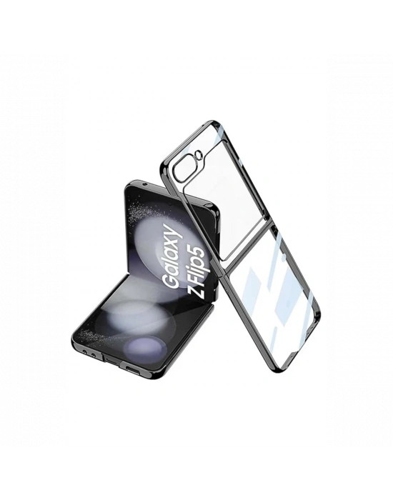 Newface Samsung Galaxy Z Flip 5 Kılıf Fold Element Kapak - Siyah