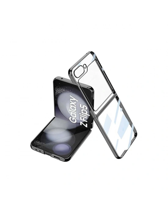 Newface Samsung Galaxy Z Flip 5 Kılıf Fold Element Kapak - Siyah