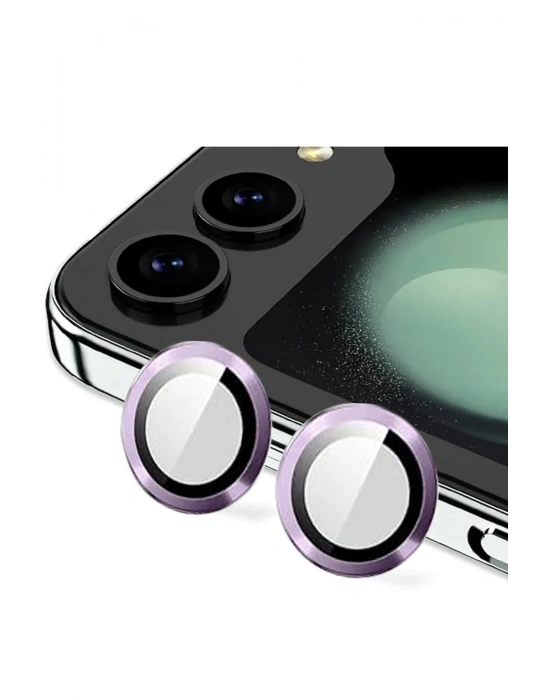 Newface Samsung Galaxy Z Flip 5 Valdez Metal Kamera Lens - Derin Mor