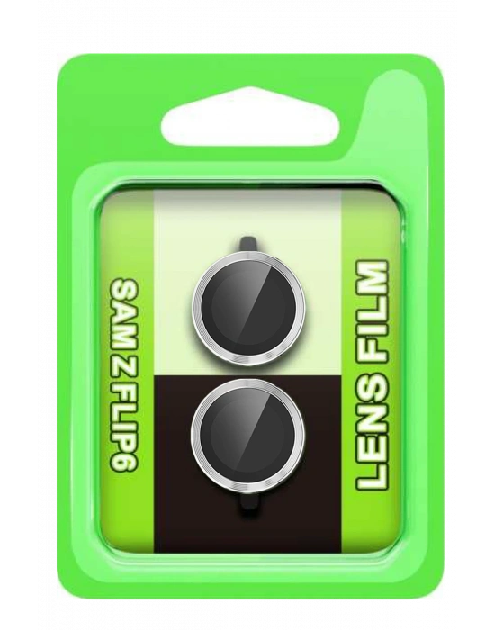 Newface Samsung Galaxy Z Flip 6 Raze Metal Kamera Lens - Gümüş