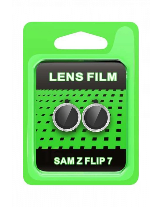 Newface Samsung Galaxy Z Flip 7 Raze Metal Kamera Lens - Gümüş