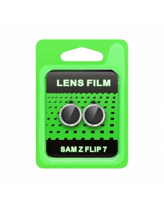 Newface Samsung Galaxy Z Flip 7 Raze Metal Kamera Lens - Gümüş