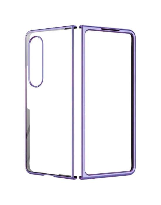 Newface Samsung Galaxy Z Fold 4 Kılıf Fold Element Kapak - Mor