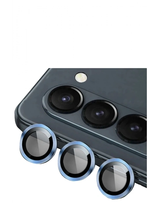 Newface Samsung Galaxy Z Fold 5 Valdez Metal Kamera Lens - Mavi