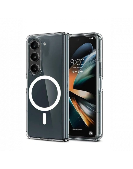 Newface Samsung Galaxy Z Fold 6 Kılıf Magneticsafe Şeffaf Silikon - Şeffaf