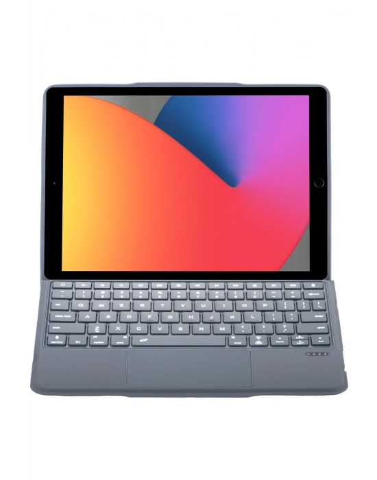 Newface T5506D iPad 10.2 (9.Nesil) Kılıf Palermo Ledli Klavyeli Standlı Tablet Kılıfı - Siyah