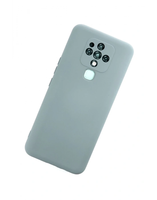 Newface Tecno Camon 16 Kılıf Nano içi Kadife Silikon - Buz Mavisi