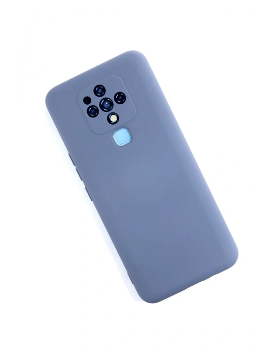 Newface Tecno Camon 16 Kılıf Nano içi Kadife Silikon - Gri