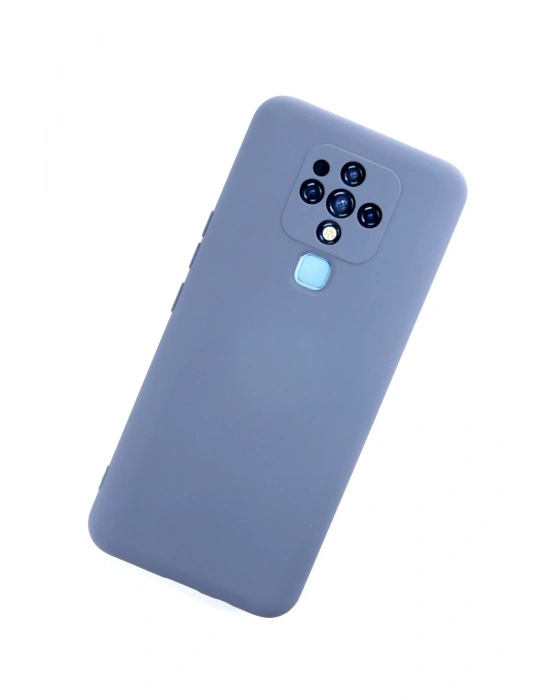 Newface Tecno Camon 16 Kılıf Nano içi Kadife Silikon - Gri