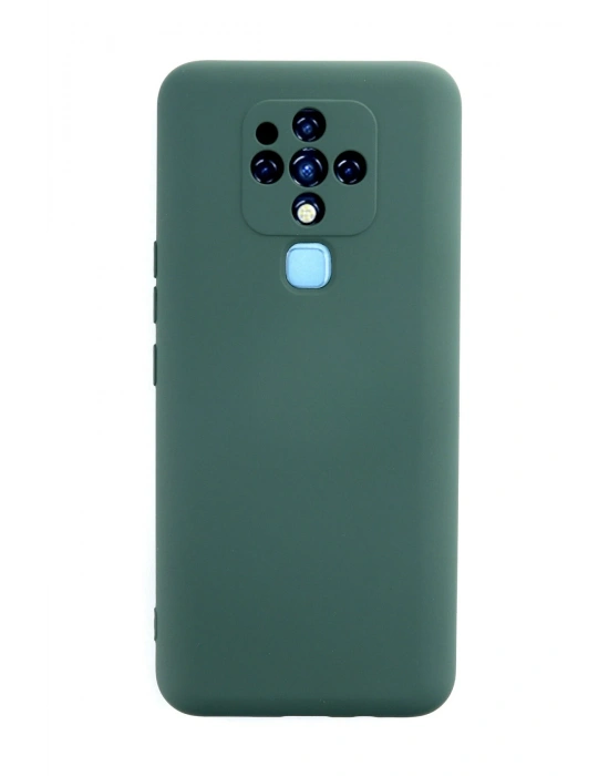 Newface Tecno Camon 16 Kılıf Nano içi Kadife Silikon - Koyu Yeşil