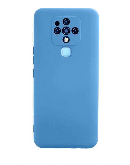 Newface Tecno Camon 16 Kılıf Nano içi Kadife Silikon - Mavi