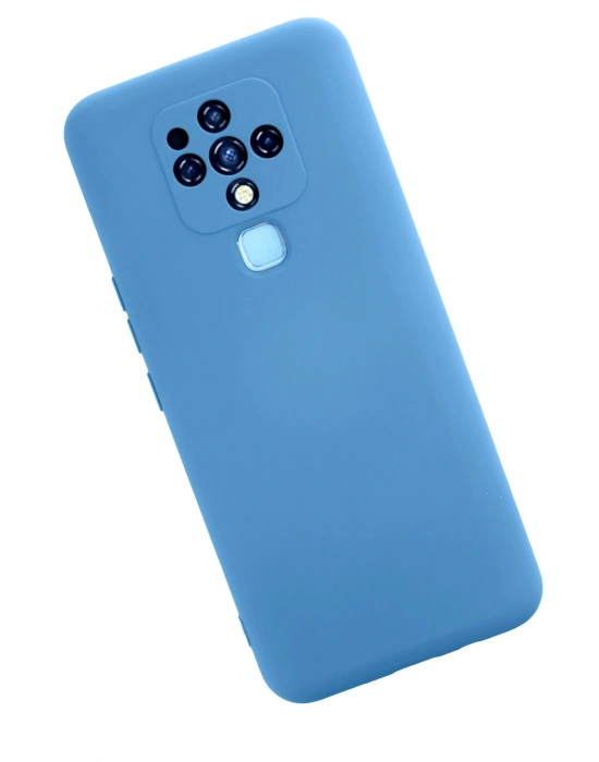 Newface Tecno Camon 16 Kılıf Nano içi Kadife Silikon - Mavi