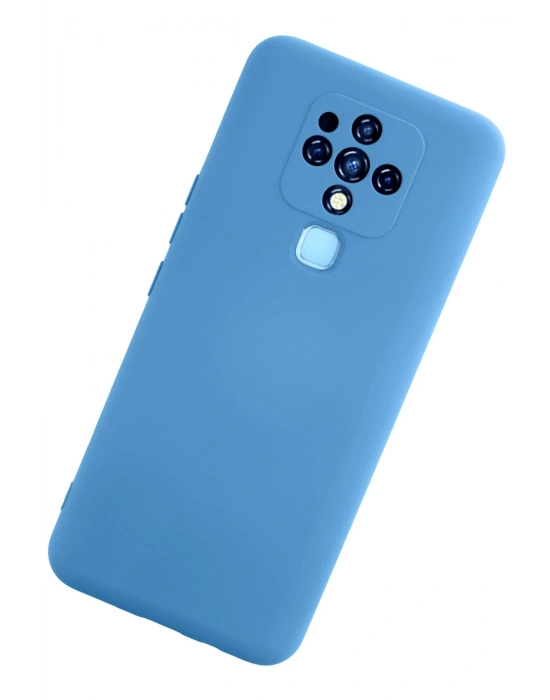 Newface Tecno Camon 16 Kılıf Nano içi Kadife Silikon - Mavi