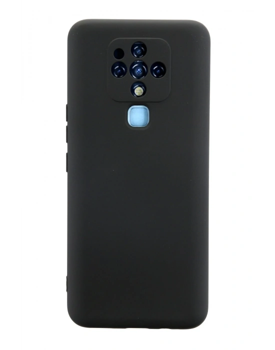 Newface Tecno Camon 16 Kılıf Nano içi Kadife Silikon - Siyah