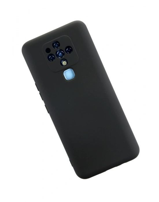 Newface Tecno Camon 16 Kılıf Nano içi Kadife Silikon - Siyah