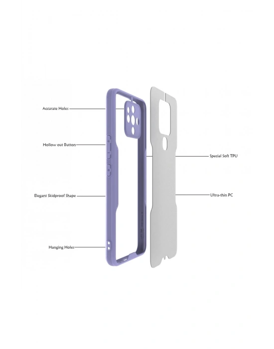 Newface Tecno Camon 16 Kılıf Platin Silikon - Pembe