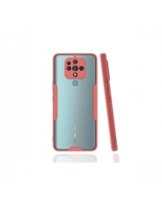 Newface Tecno Camon 16 Kılıf Platin Silikon - Pembe