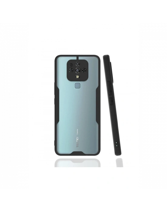 Newface Tecno Camon 16 Kılıf Platin Silikon - Siyah