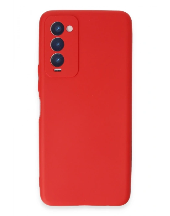 Newface Tecno Camon 18 Kılıf First Silikon - Kırmızı