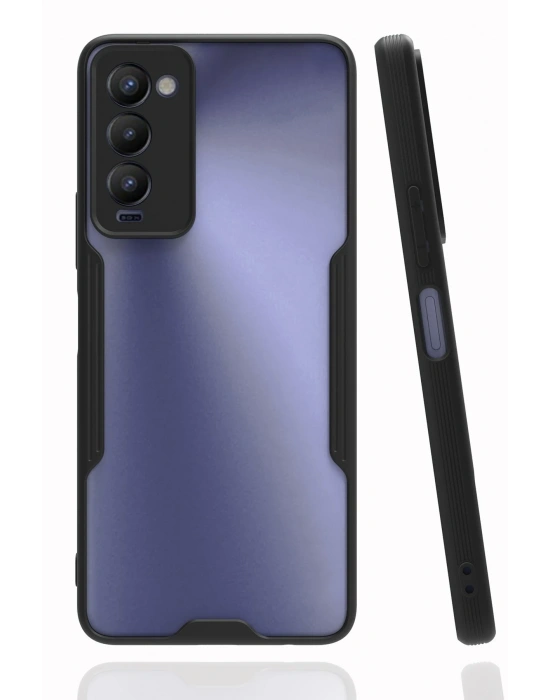 Newface Tecno Camon 18 Kılıf Platin Silikon - Siyah