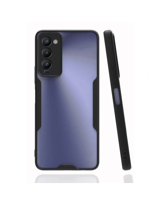 Newface Tecno Camon 18 Kılıf Platin Silikon - Siyah