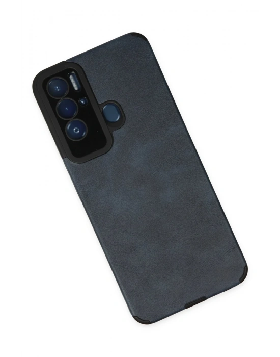 Newface Tecno Pova Neo Kılıf Loop Deri Silikon - Lacivert