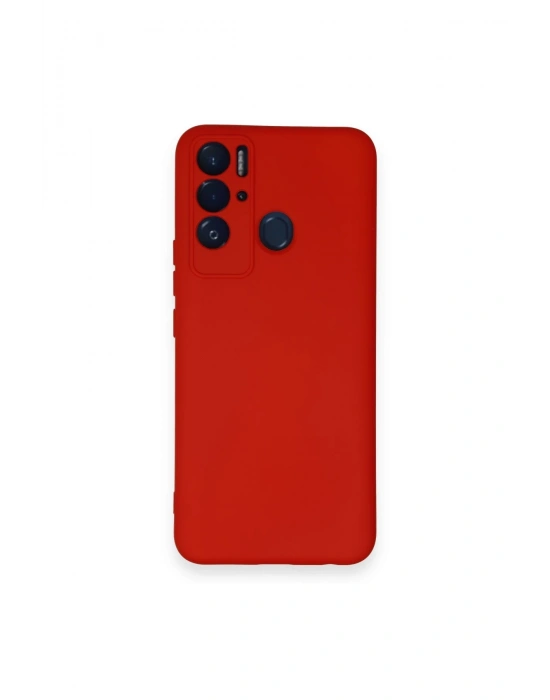 Newface Tecno Pova Neo Kılıf Nano içi Kadife Silikon - Kırmızı