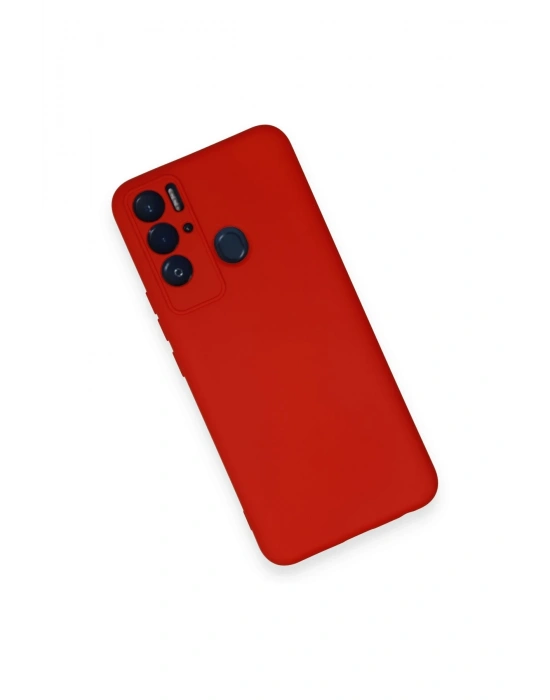 Newface Tecno Pova Neo Kılıf Nano içi Kadife Silikon - Kırmızı