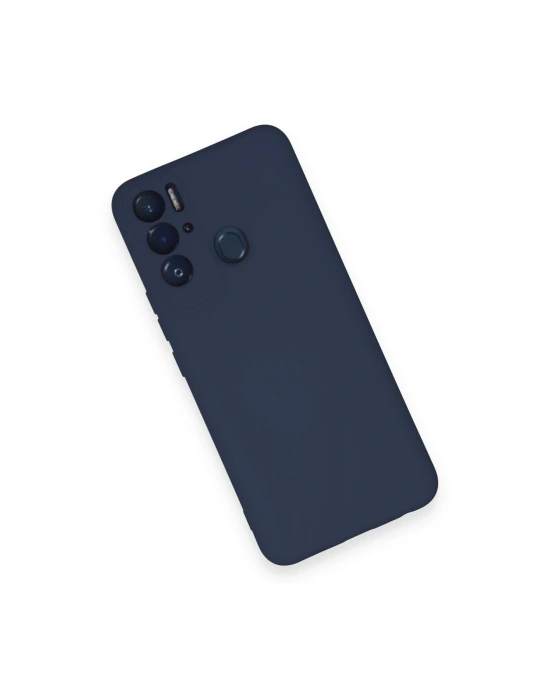 Newface Tecno Pova Neo Kılıf Nano içi Kadife Silikon - Lacivert