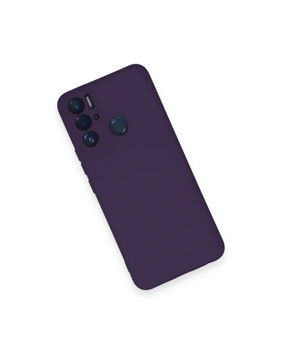 Newface Tecno Pova Neo Kılıf Nano içi Kadife Silikon - Mor