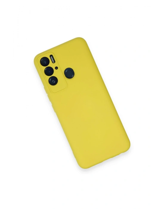 Newface Tecno Pova Neo Kılıf Nano içi Kadife Silikon - Sarı