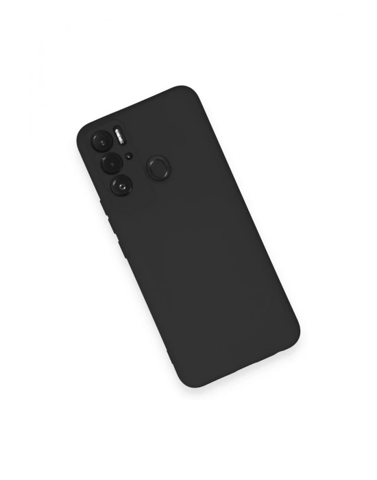 Newface Tecno Pova Neo Kılıf Nano içi Kadife Silikon - Siyah