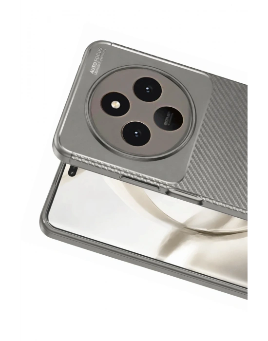 Newface Tecno Spark 30 Kılıf Auto Focus Karbon Kapak - Gri