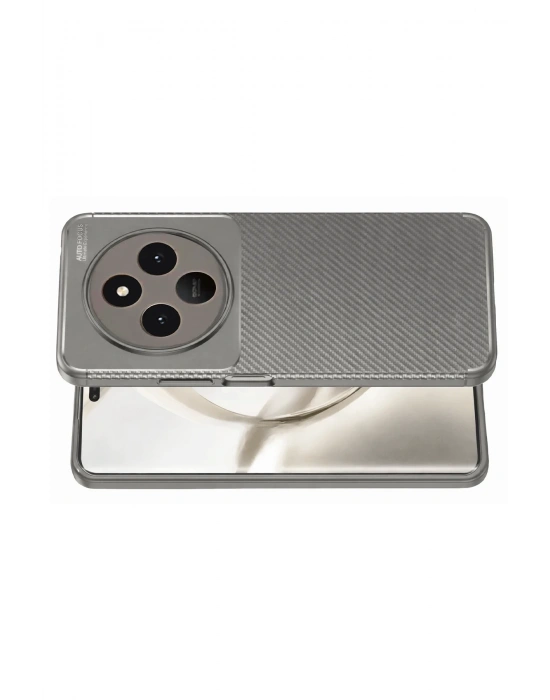Newface Tecno Spark 30 Kılıf Auto Focus Karbon Kapak - Gri