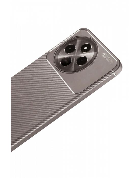 Newface Tecno Spark 30 Pro Kılıf Auto Focus Karbon Kapak - Gri