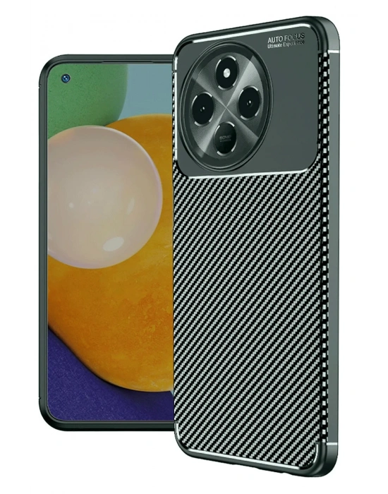 Newface Tecno Spark 30 Pro Kılıf Auto Focus Karbon Kapak - Koyu Yeşil