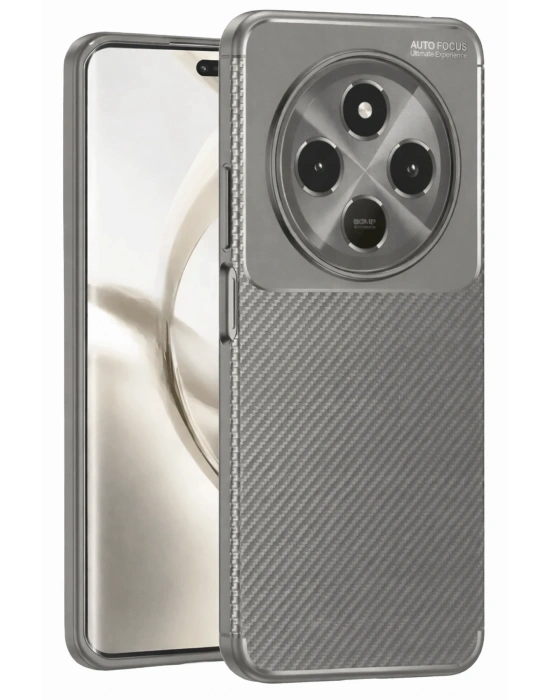 Newface Tecno Spark 30C Kılıf Auto Focus Karbon Kapak - Gri